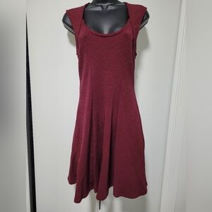 Silence + Noise Elegant Burgundy Sleeveless Dress